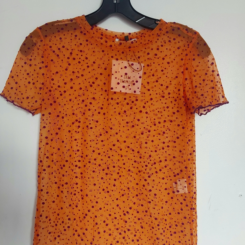 💥Zara collection, Orange top S,M